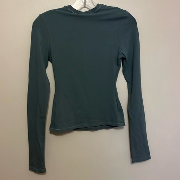 NWT SKIMS Cotton Jersey Long Sleeve T Shirt tee top new kyanite - Picture 5 of 6